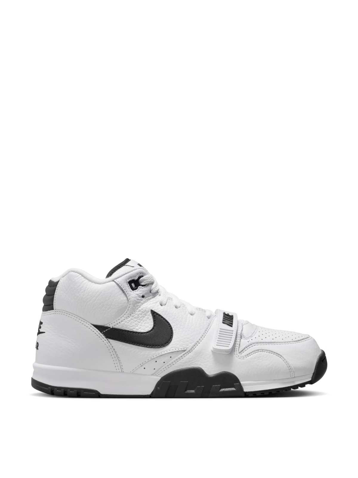 Nike White and Black Air Trainer 1 Sneakers