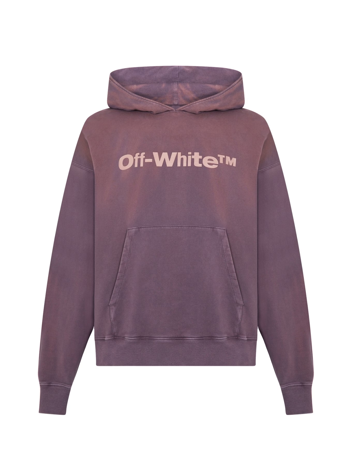 Off White Aubergine Laundry Logo Skate Hoodie