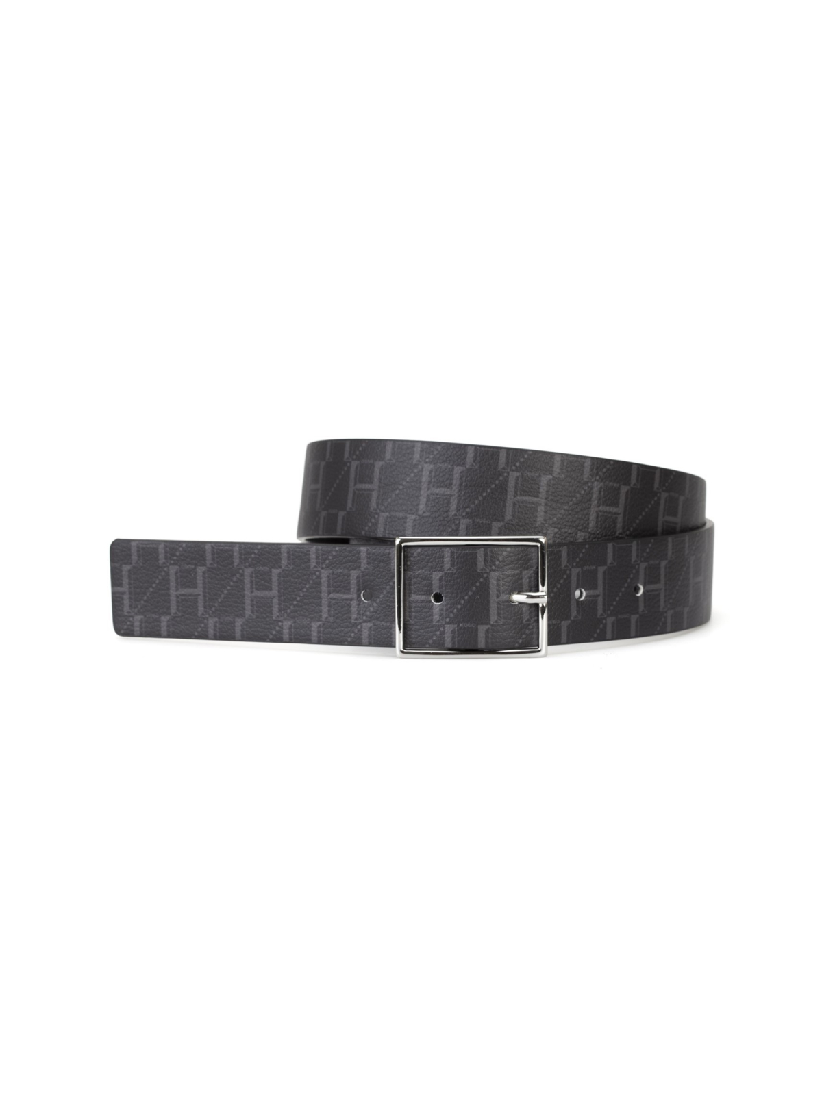 Hugo Boss Black and Grey Allie Logo Belt