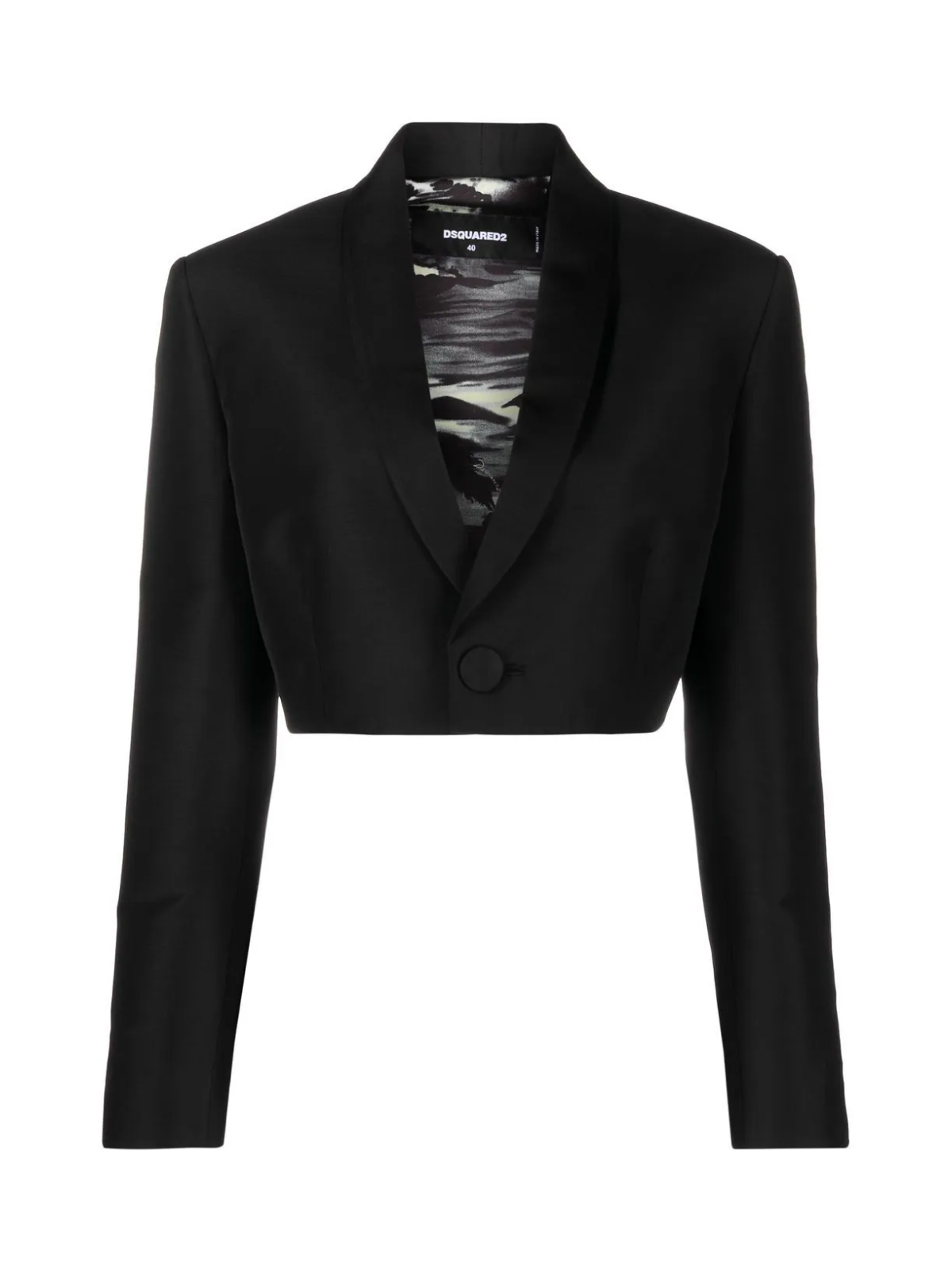 Dsquared2 Black Spencer Cropped Blazer