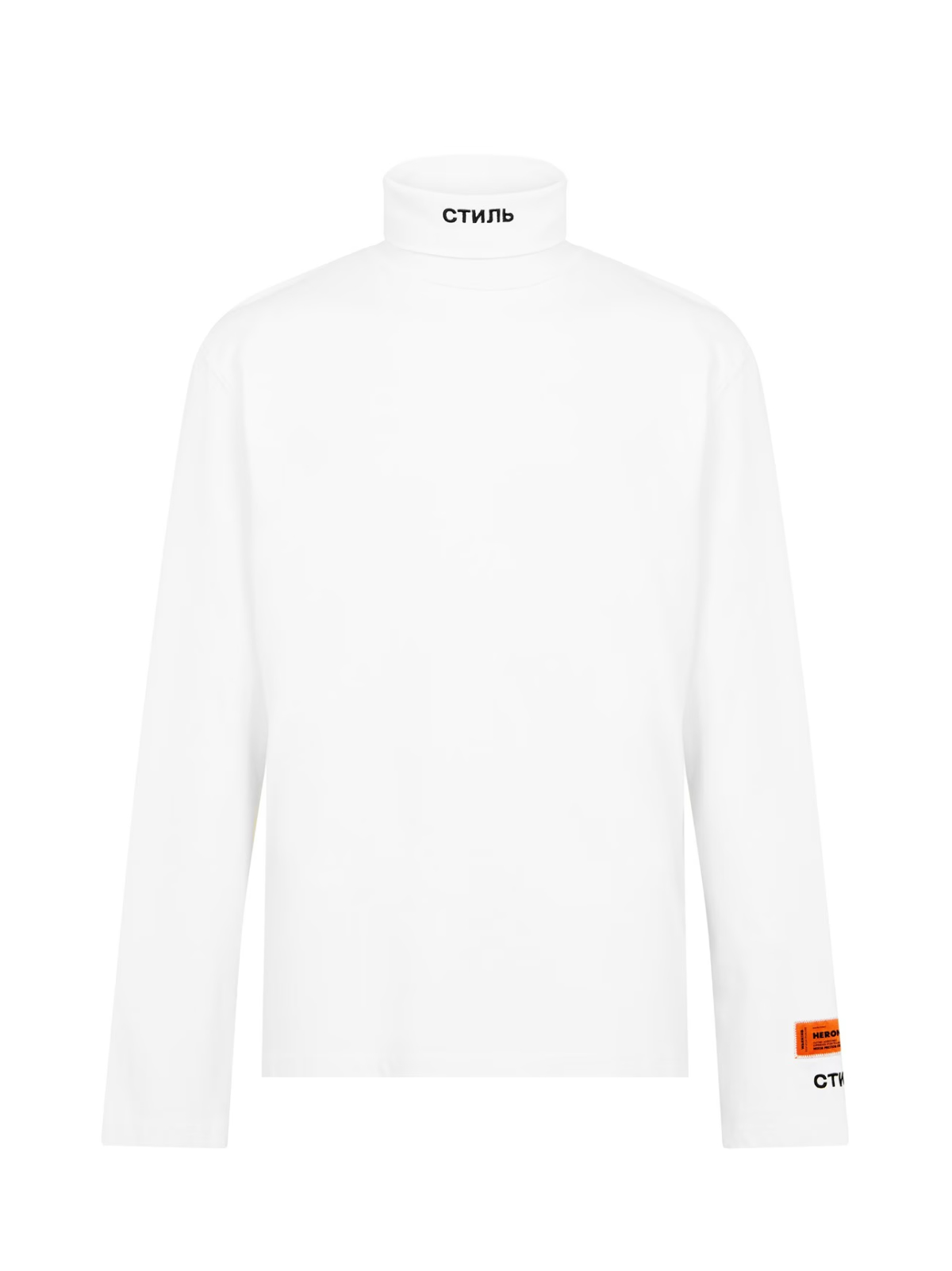 Heron Preston White Ctnmb Nf Logo Rollneck T Shirt