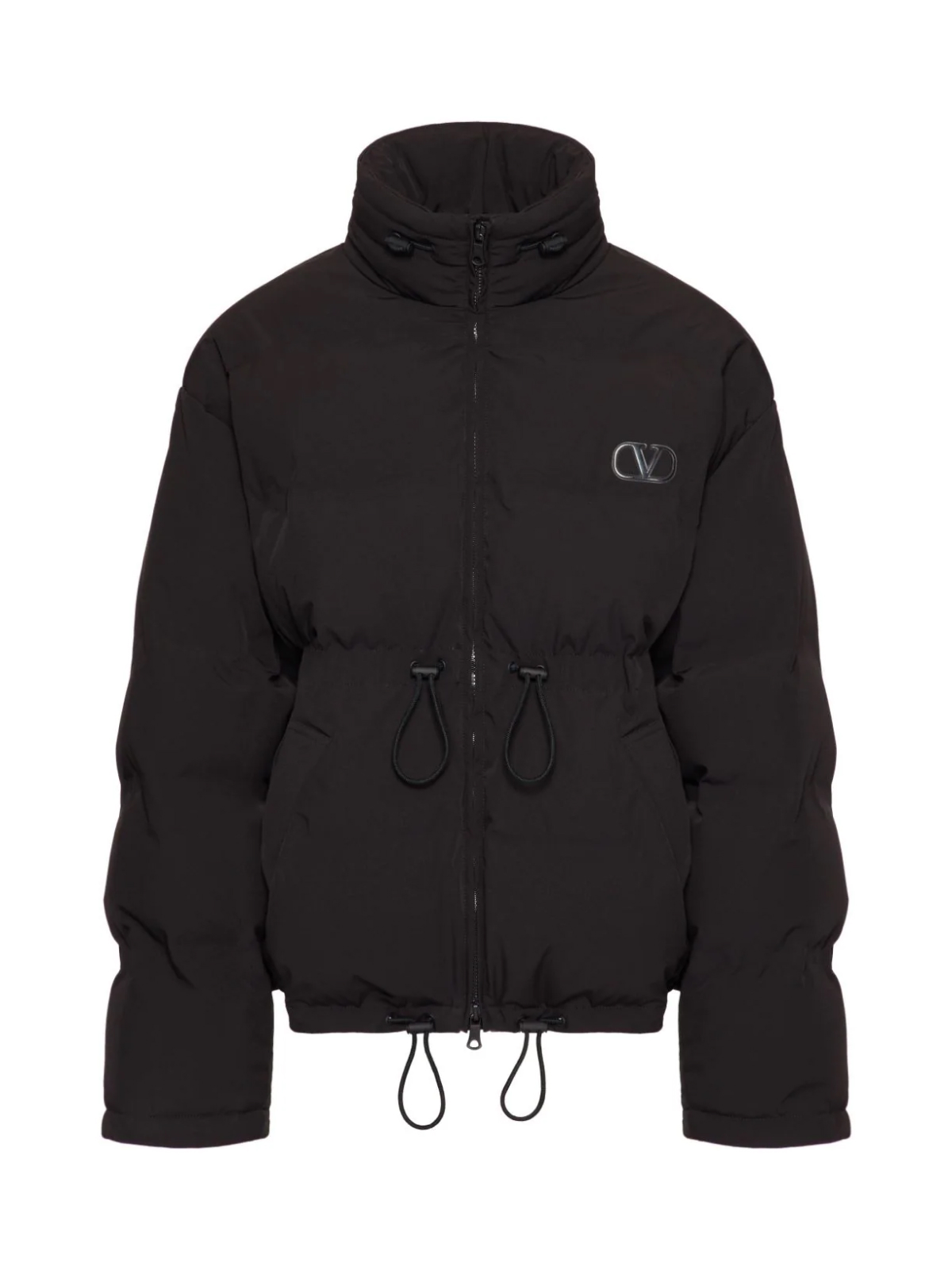 VALENTINO GARAVANI Black Vlogo Puffer Jacket