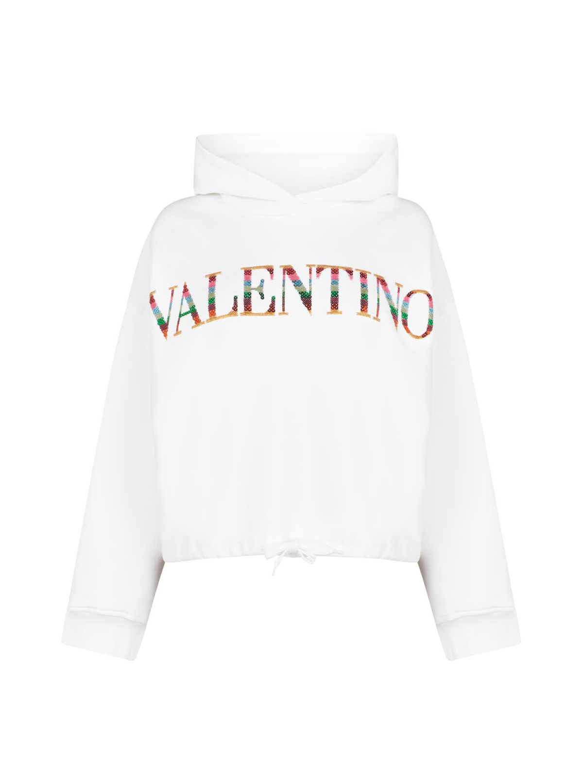 VALENTINO GARAVANI White Logo Detail Hoodie