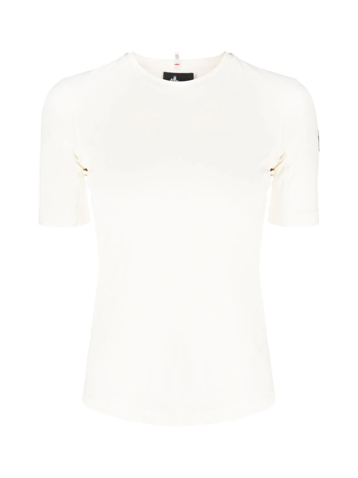 MONCLER White Grenoble Logo Print Stretch Jersey T Shirt