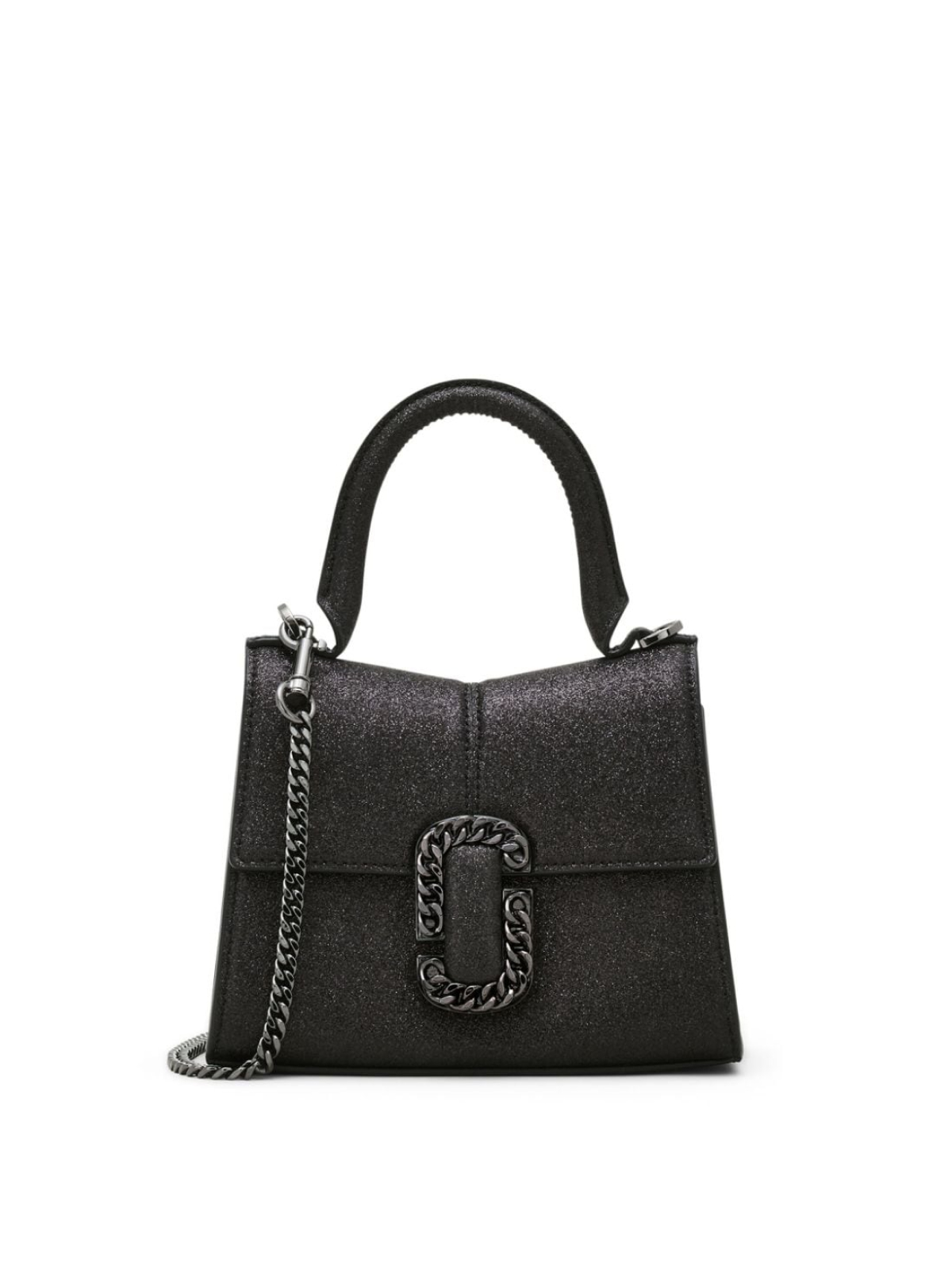 Marc Jacobs Black The Galactic Glitter Top Handle Bag