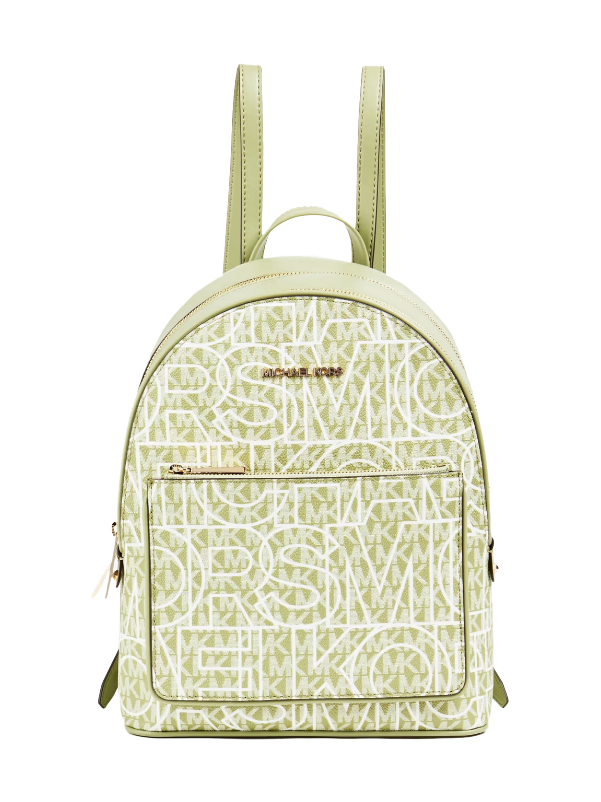 Michael Kors Green Adina Monogram Logo Backpack