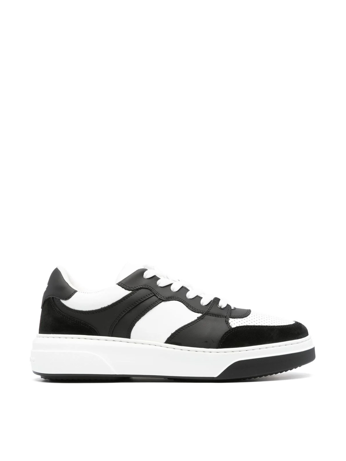 Dsquared2 Black and White Bumper Low Top Sneakers