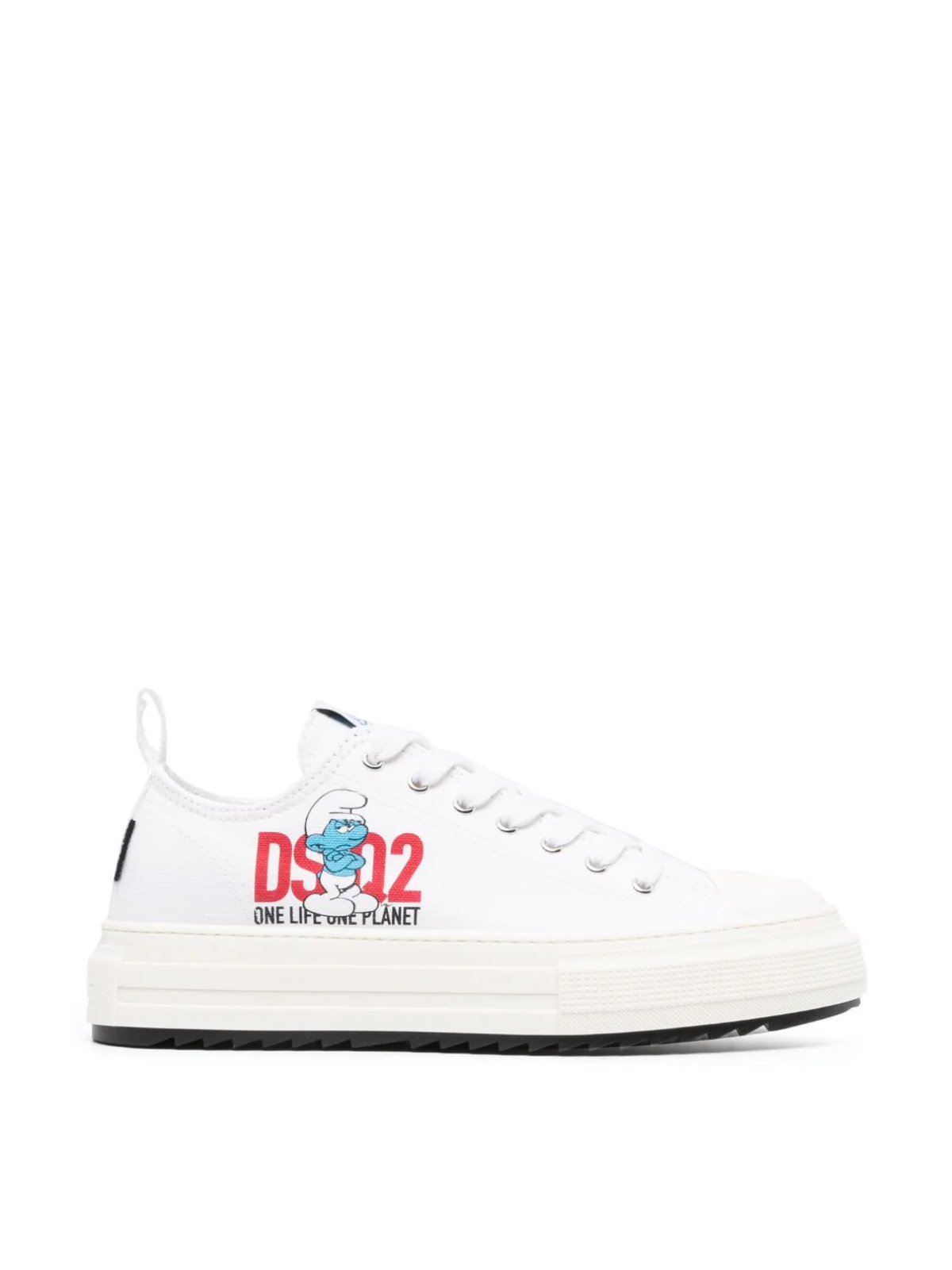 Dsquared2 White Smurfs Grouchy Low Top Sneakers