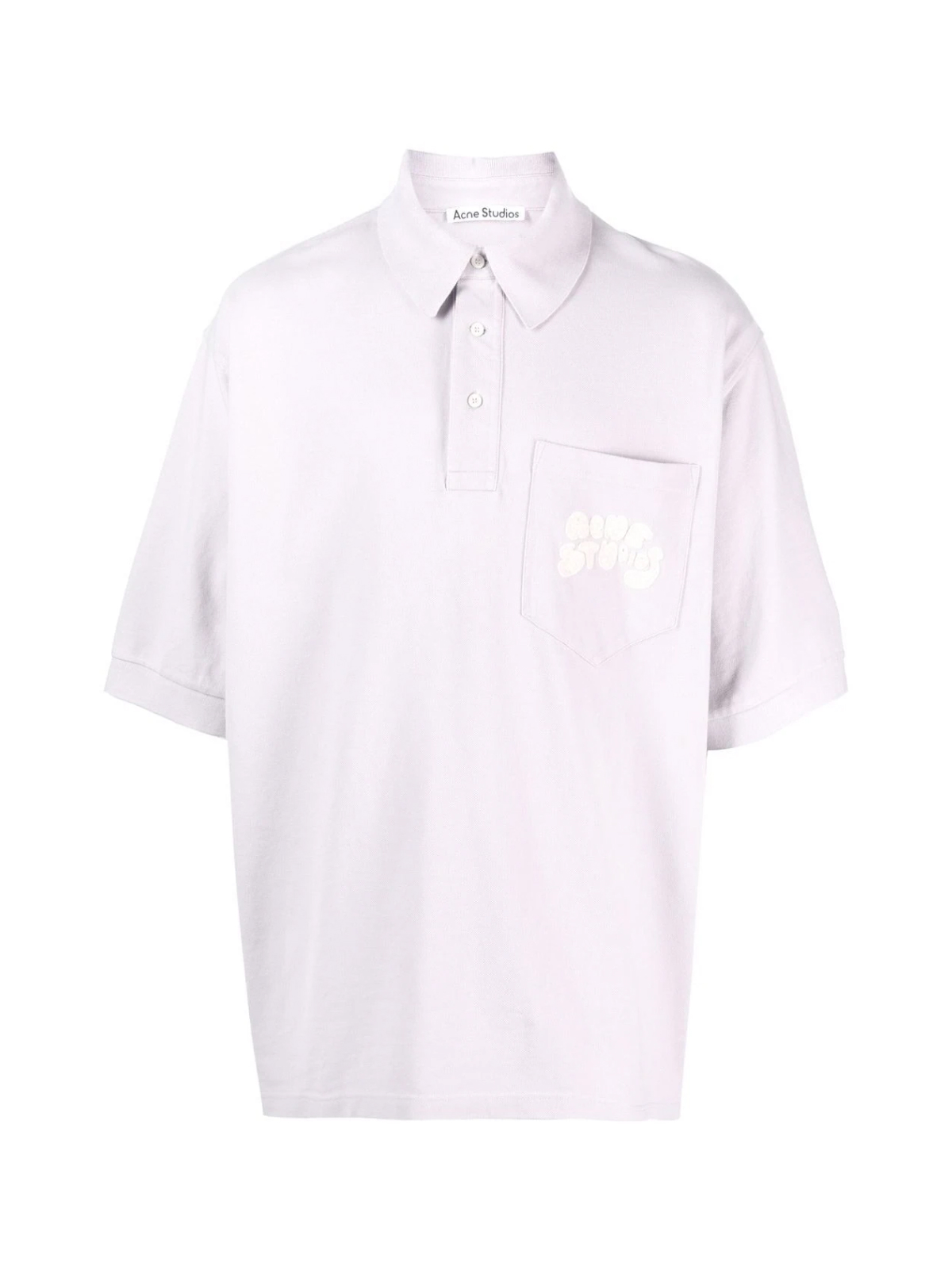 Acne Studios Pale Lilac Bubble Logo Polo Shirt