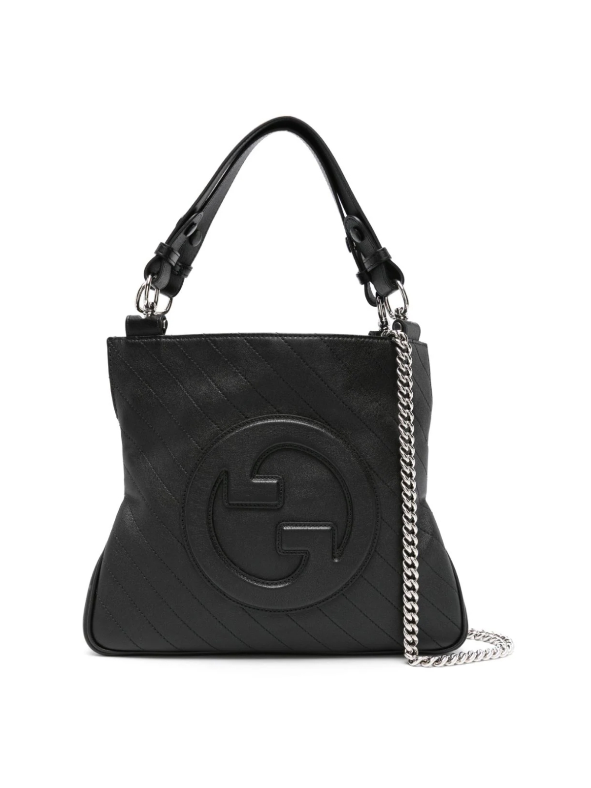 Gucci Black Blondie Gg Logo Tote Bag