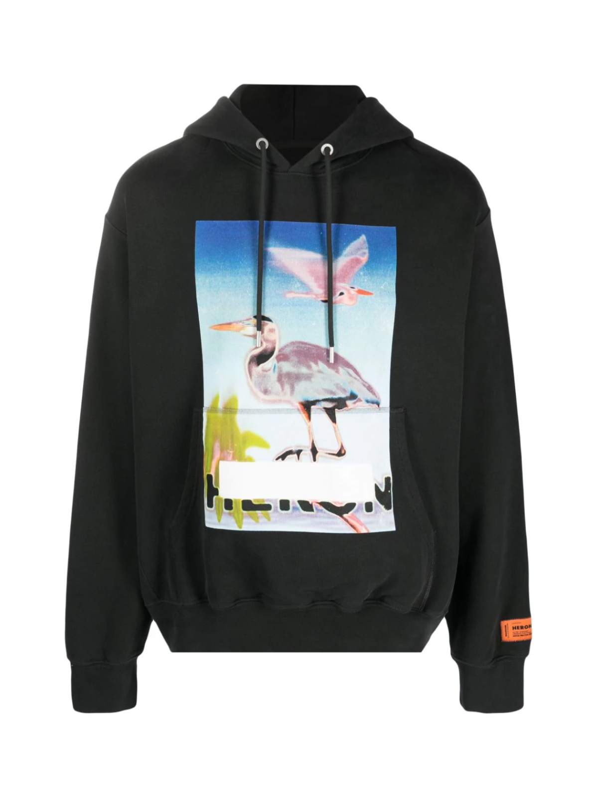 Heron Preston Black Heron Censored Logo Hoodie