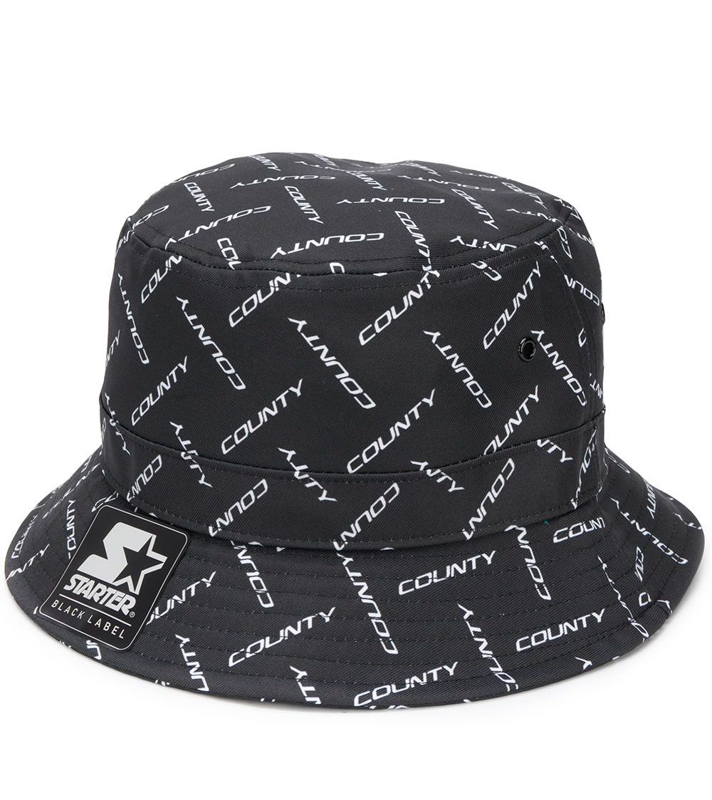 Marcelo Burlon Black Allover County Logo Bucket Hat