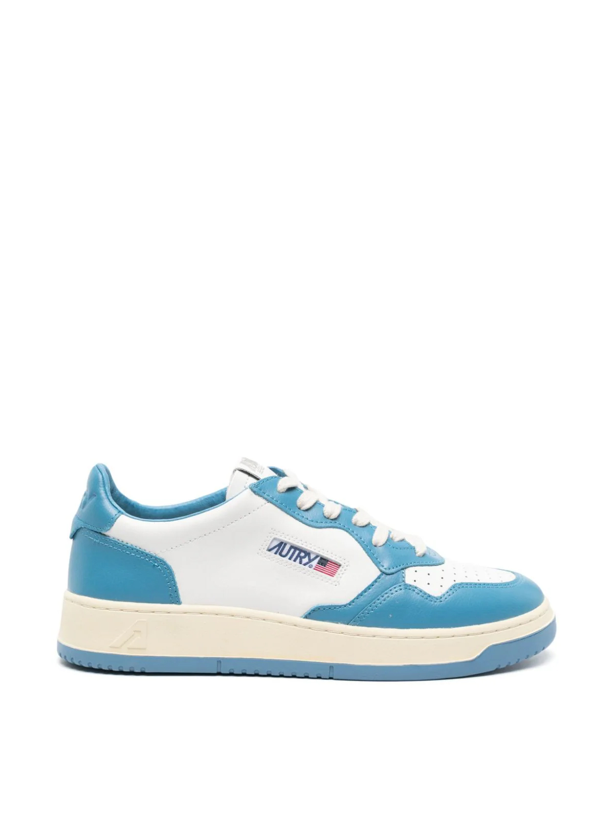 Autry White and Niagara Medalist 01 Low Sneakers