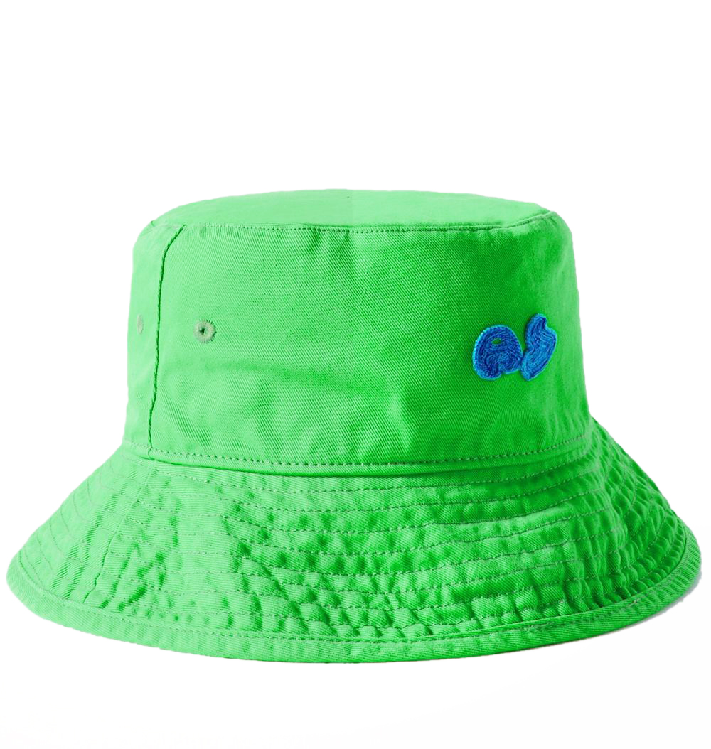 Acne Studios Green Bubble Logo Bucket Hat