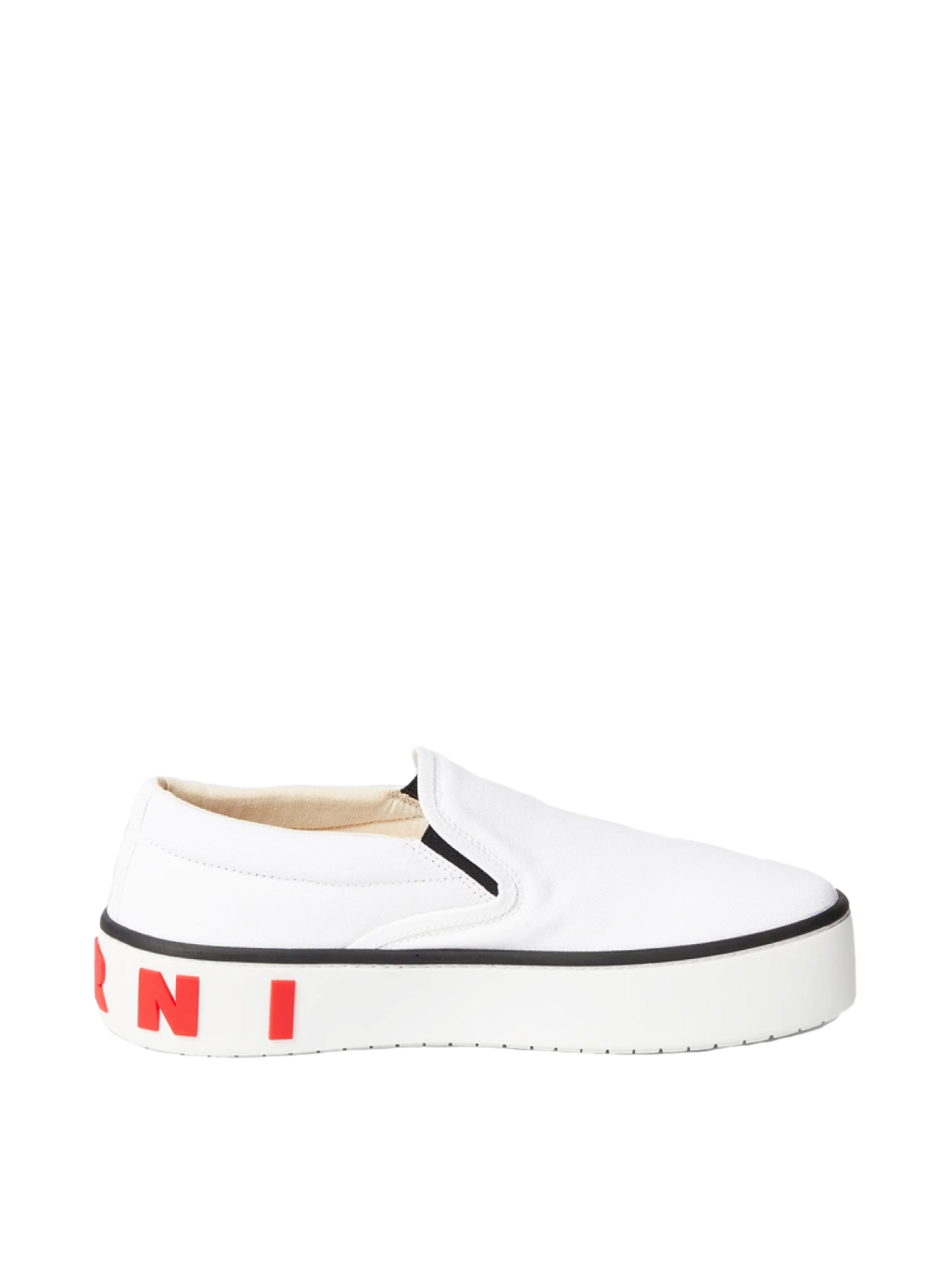 Marni White Logo Slip on Sneakers