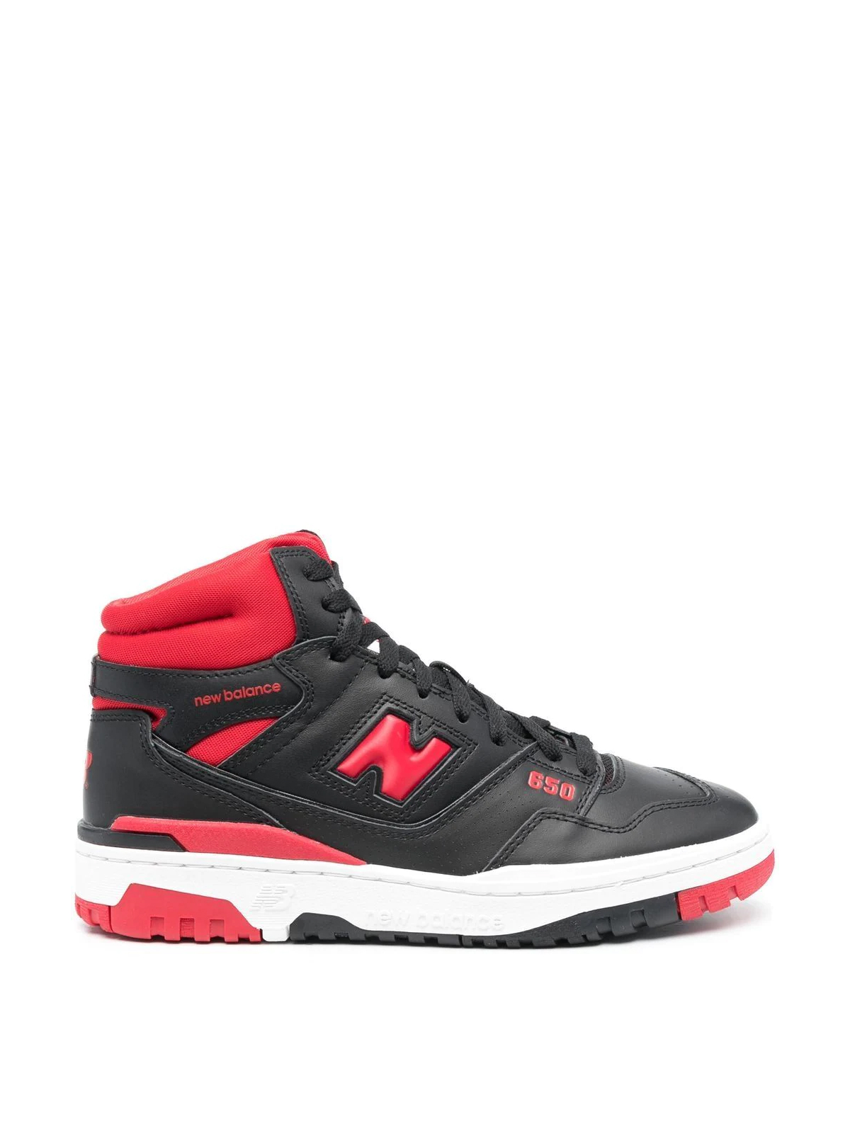 New Balance Black and Red Bb650 High Top Sneakers