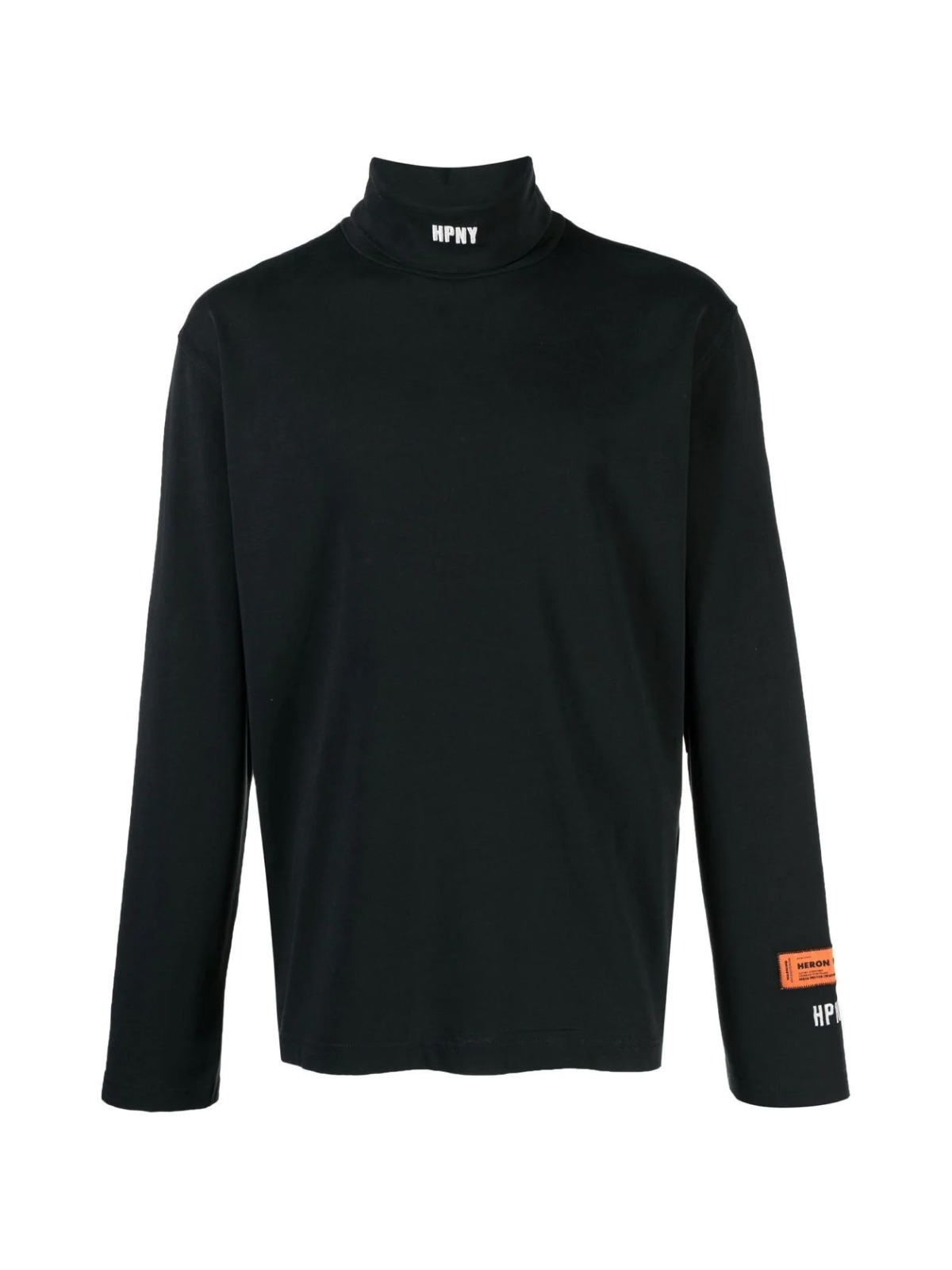 Heron Preston Black Hpny Logo Turtleneck T Shirt