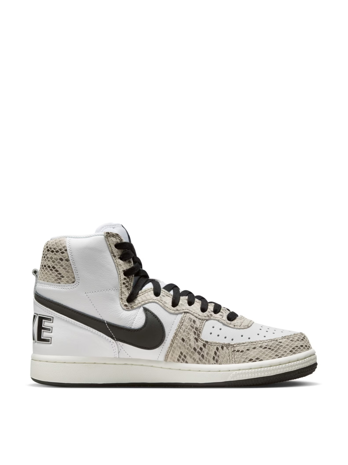 Nike White and Black Sail Cocoa Terminator High Snake Sneakers