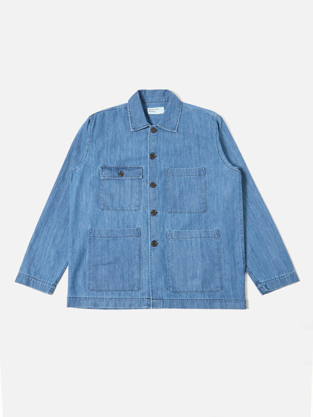 Universal Works Dockside Overshirt P3107 9oz Recycled Denim Indigo