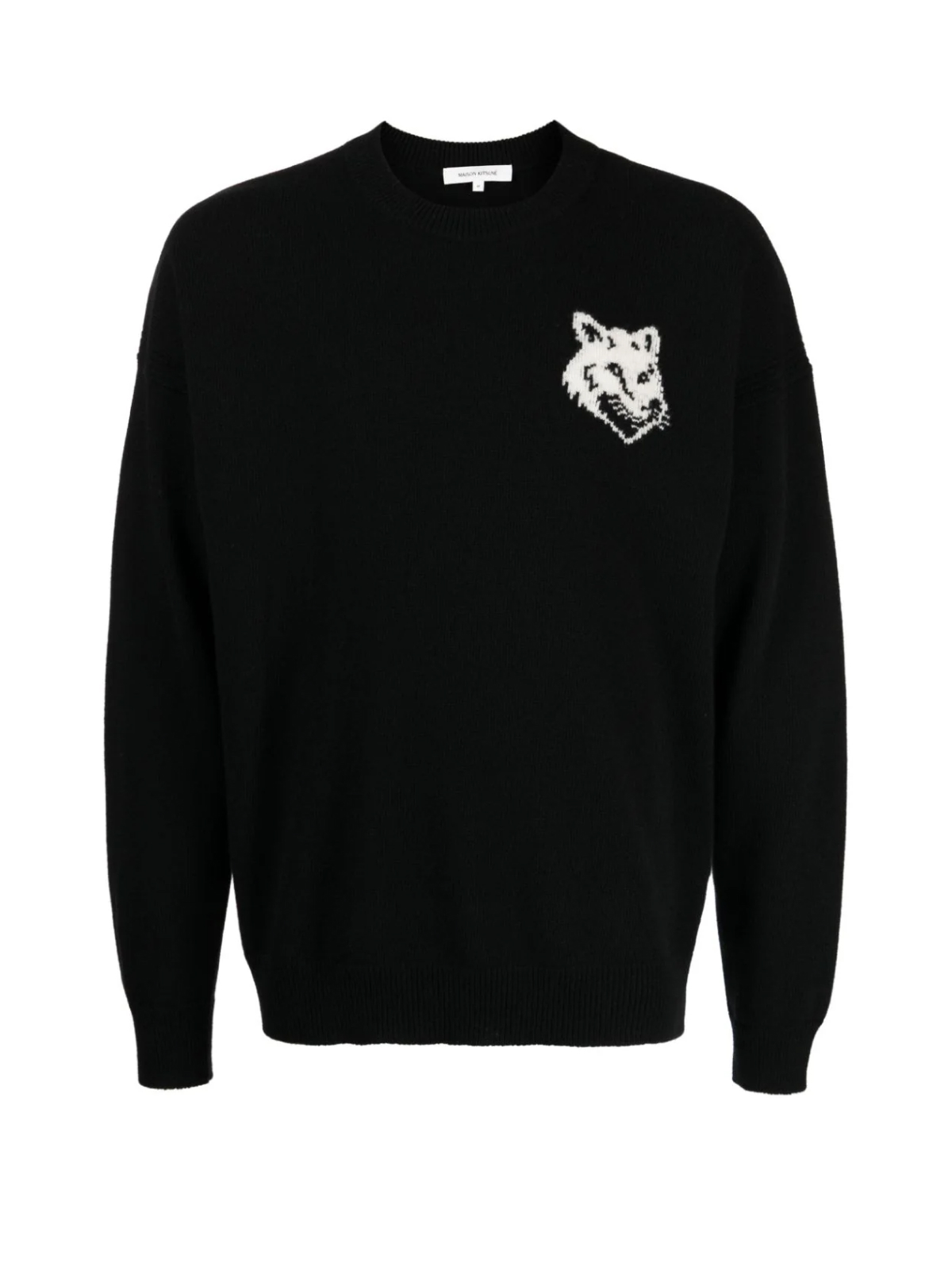 Maison Kitsune Fox Head Intarsia Logo Sweater