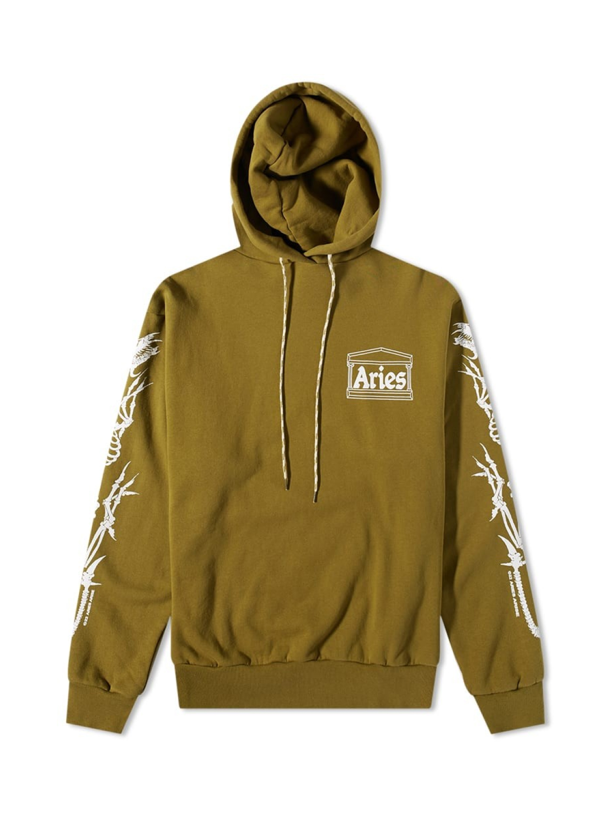 Aries Olive Dragon Skeletor Temple Logo Hoodie