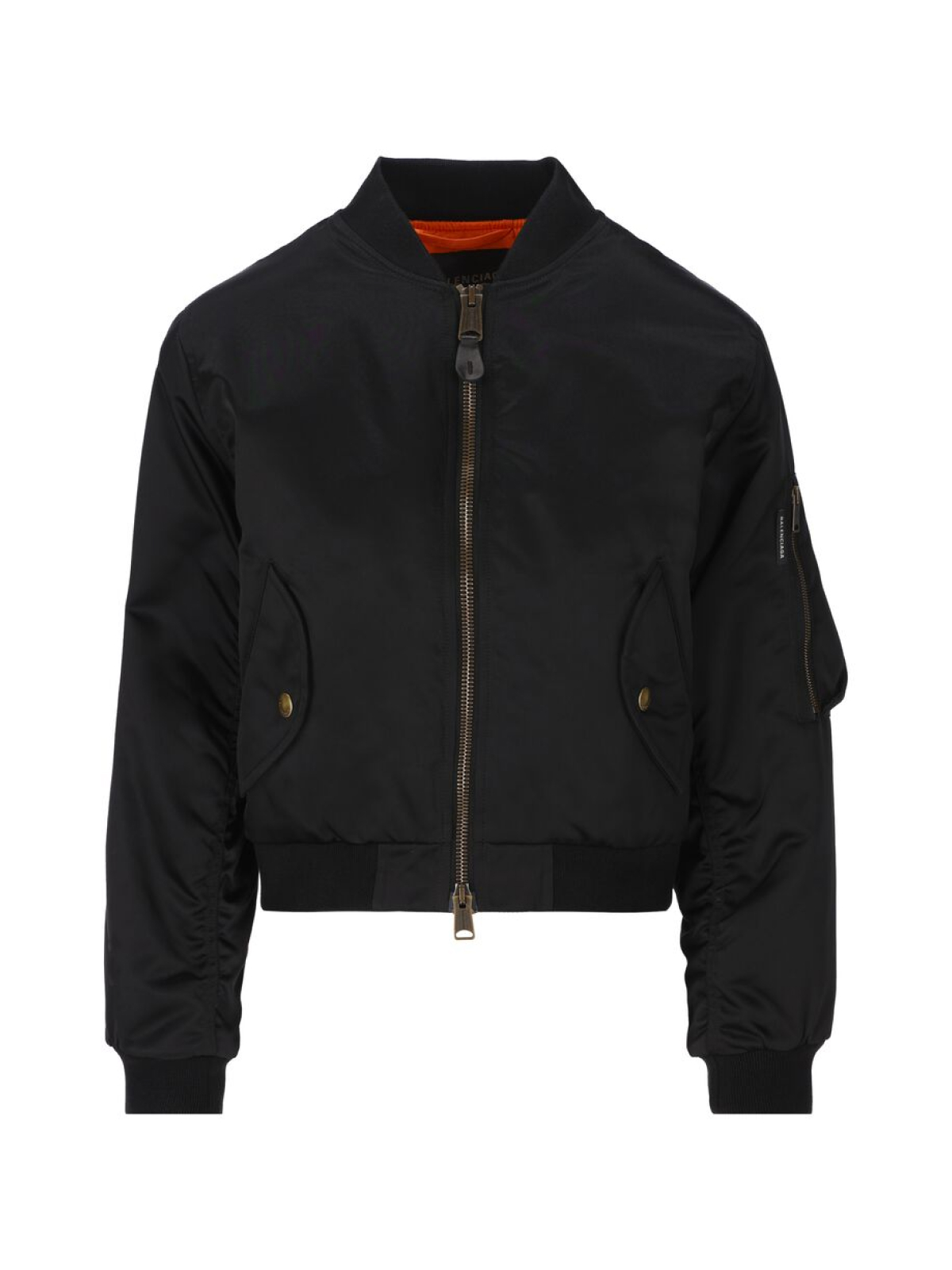 Balenciaga Black Shrunk Bomber Jacket