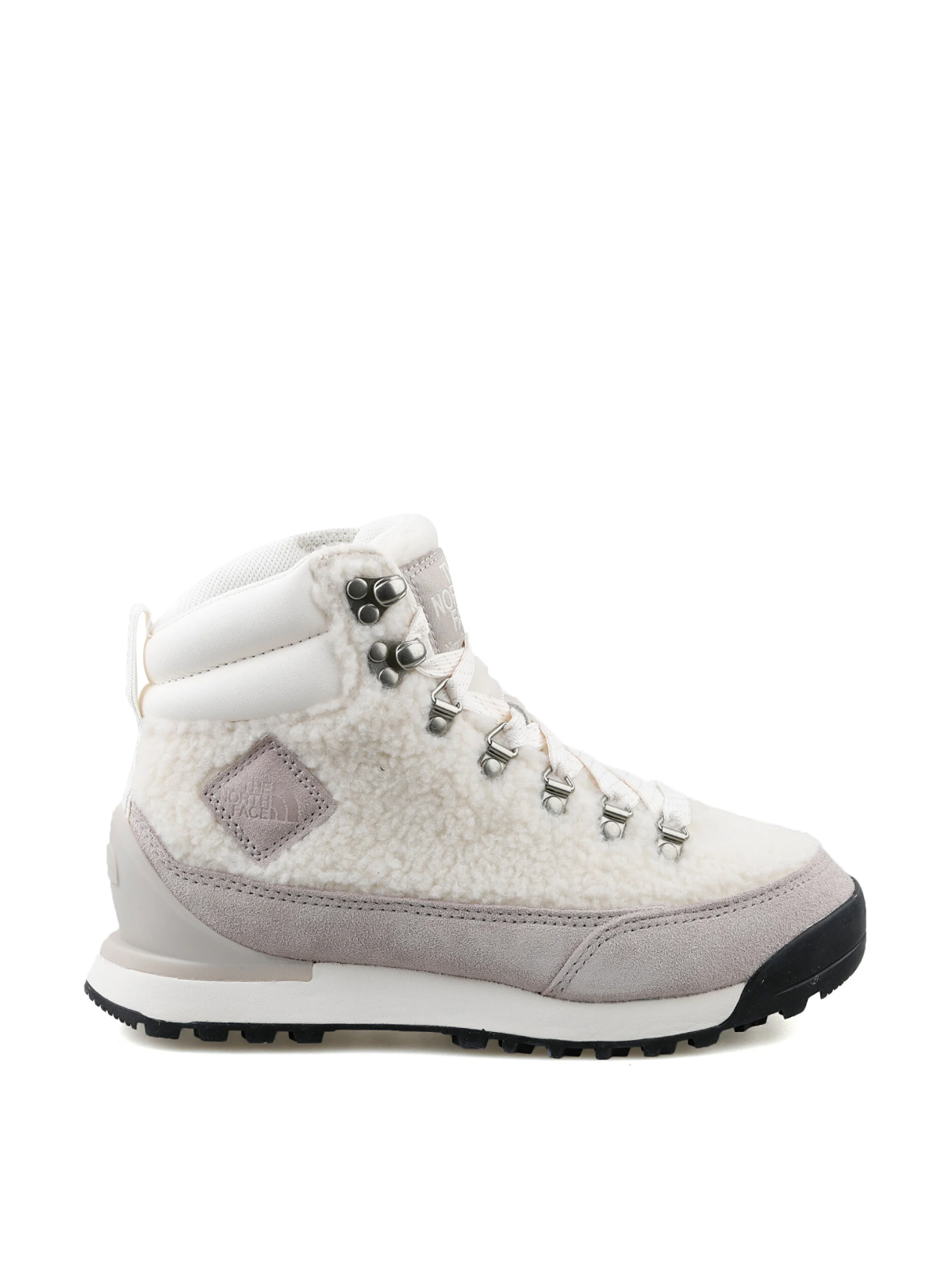 The North Face  Gardenia White and Silver Grey Back To Berkeley Iv Novelty High Pile Hiking Boots