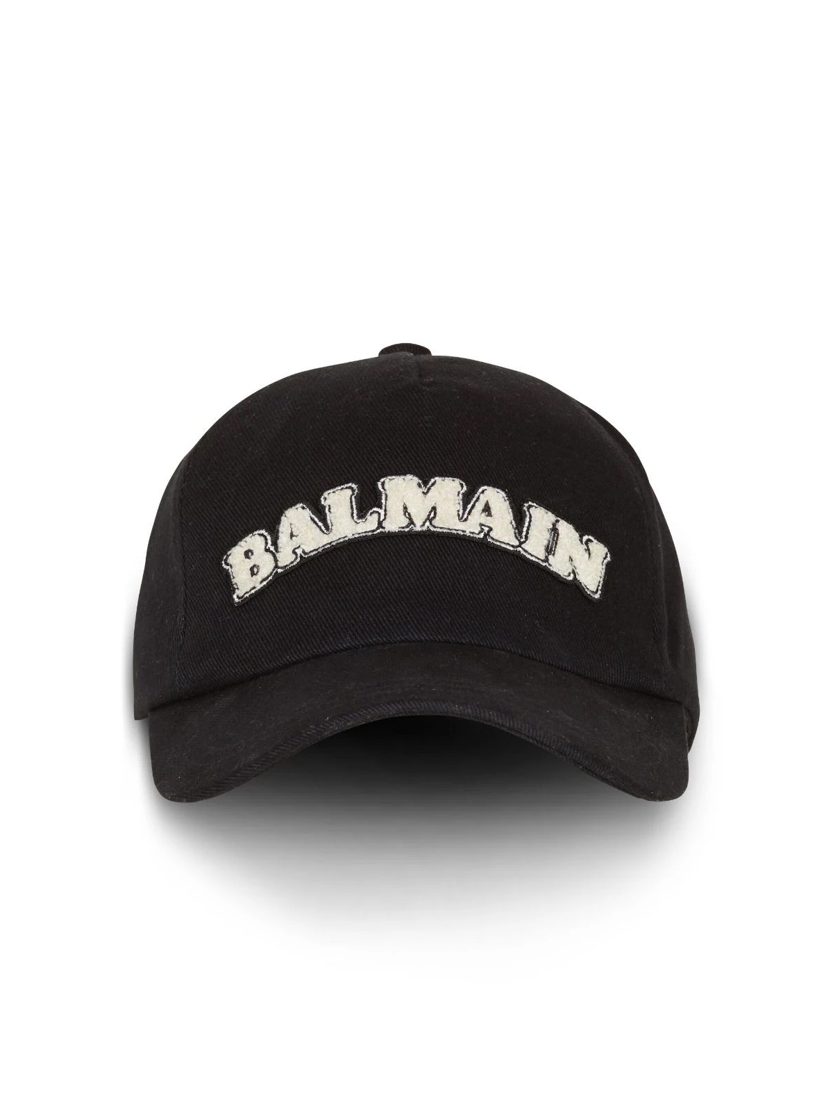 Balmain Black Embroidered Logo Baseball Cap