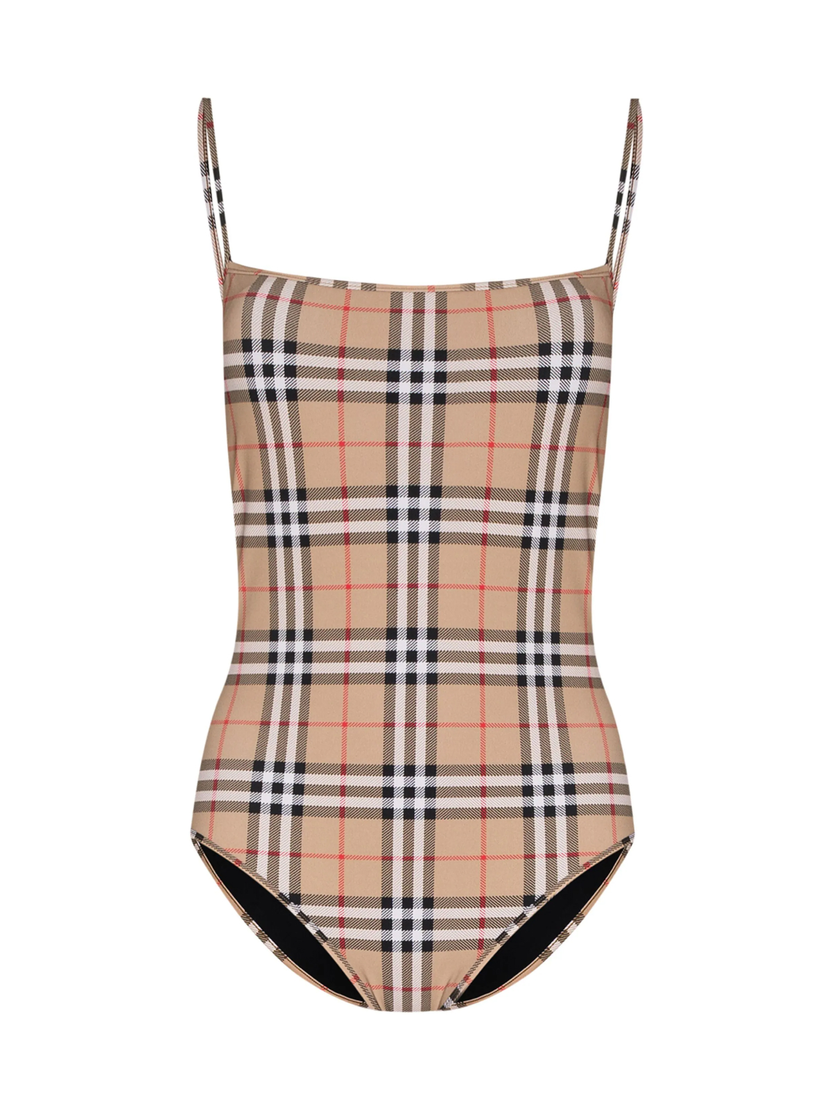 Burberry  Archive Beige Vintage Check Logo One Piece Swimsuit