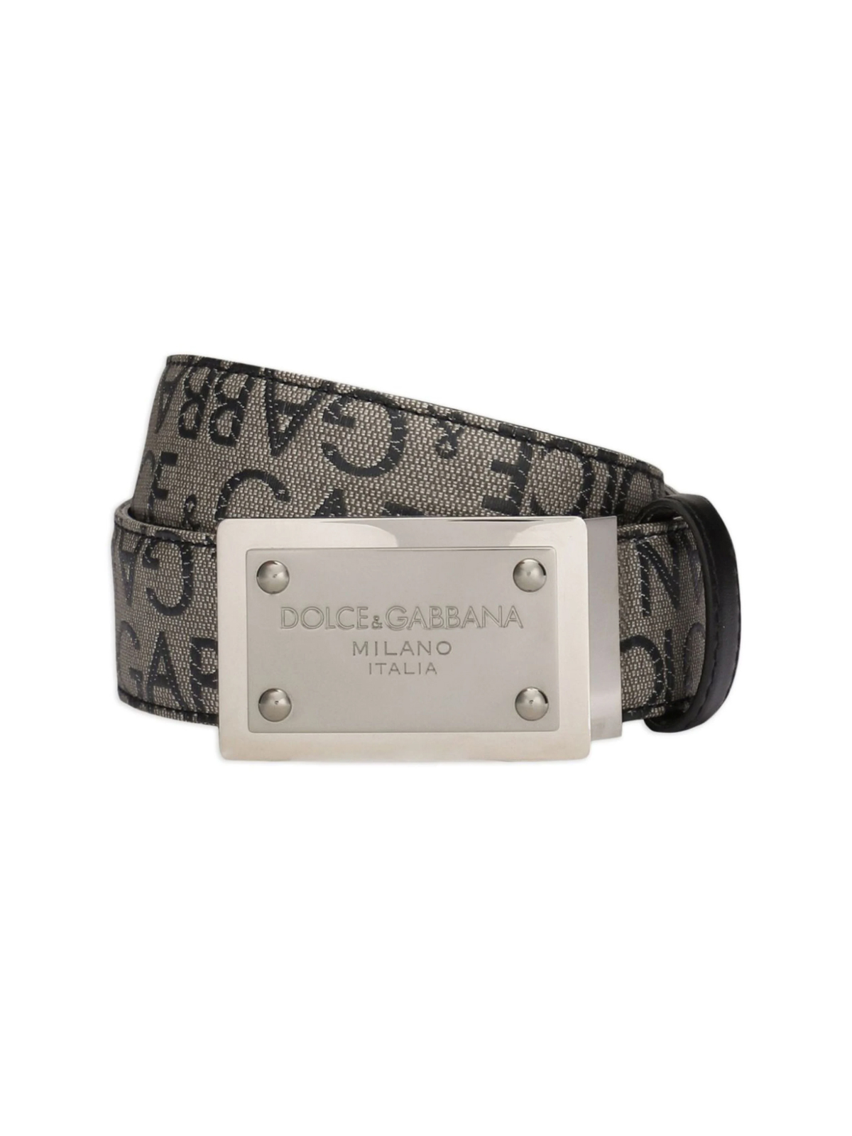 Dolce & Gabbana Allover Logo Plaque Belt