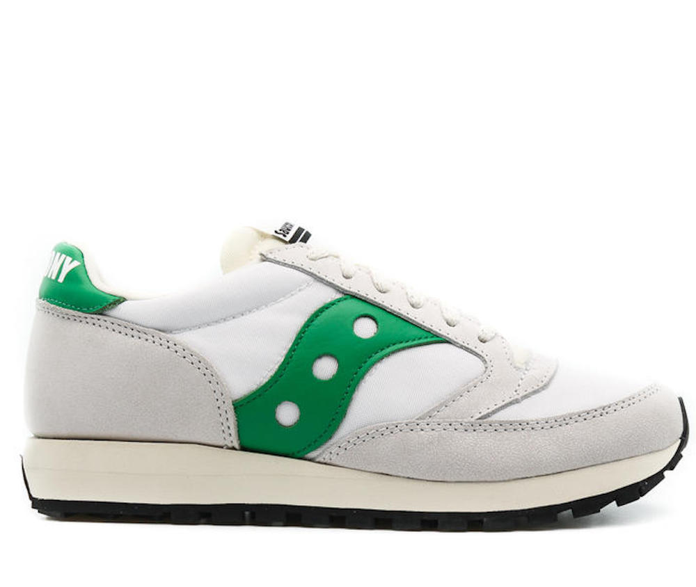 Saucony  White and Green Originals Jazz 81 Sneakers