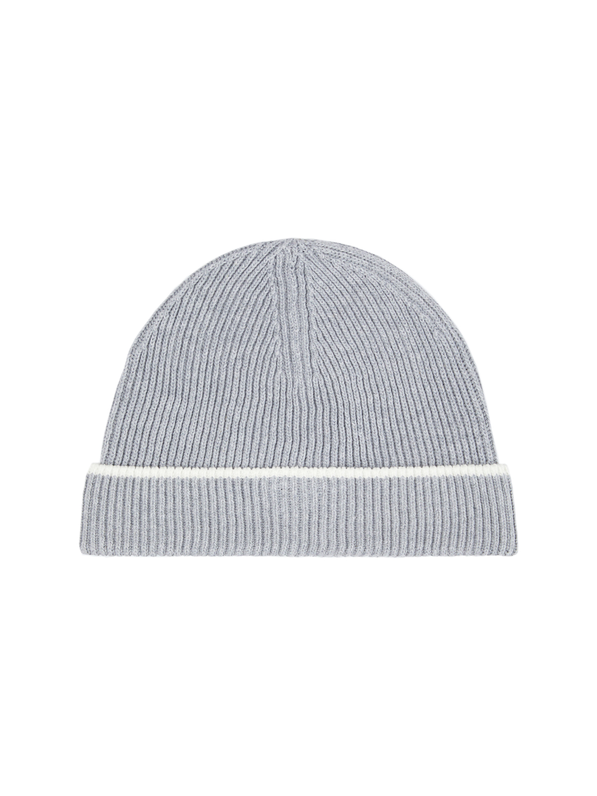 BRUNELLO CUCINELLI Small Grey Ribbed Beanie