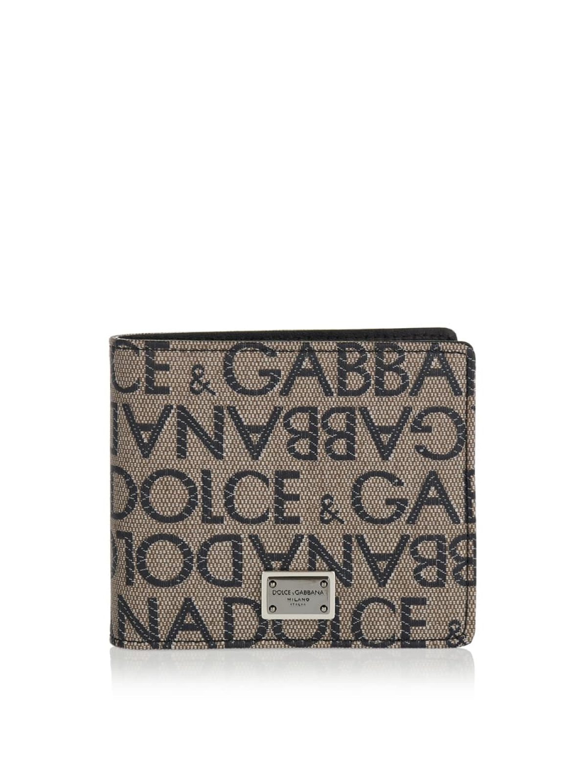 Dolce & Gabbana Jacquard Logo Plaque Bifold Wallet