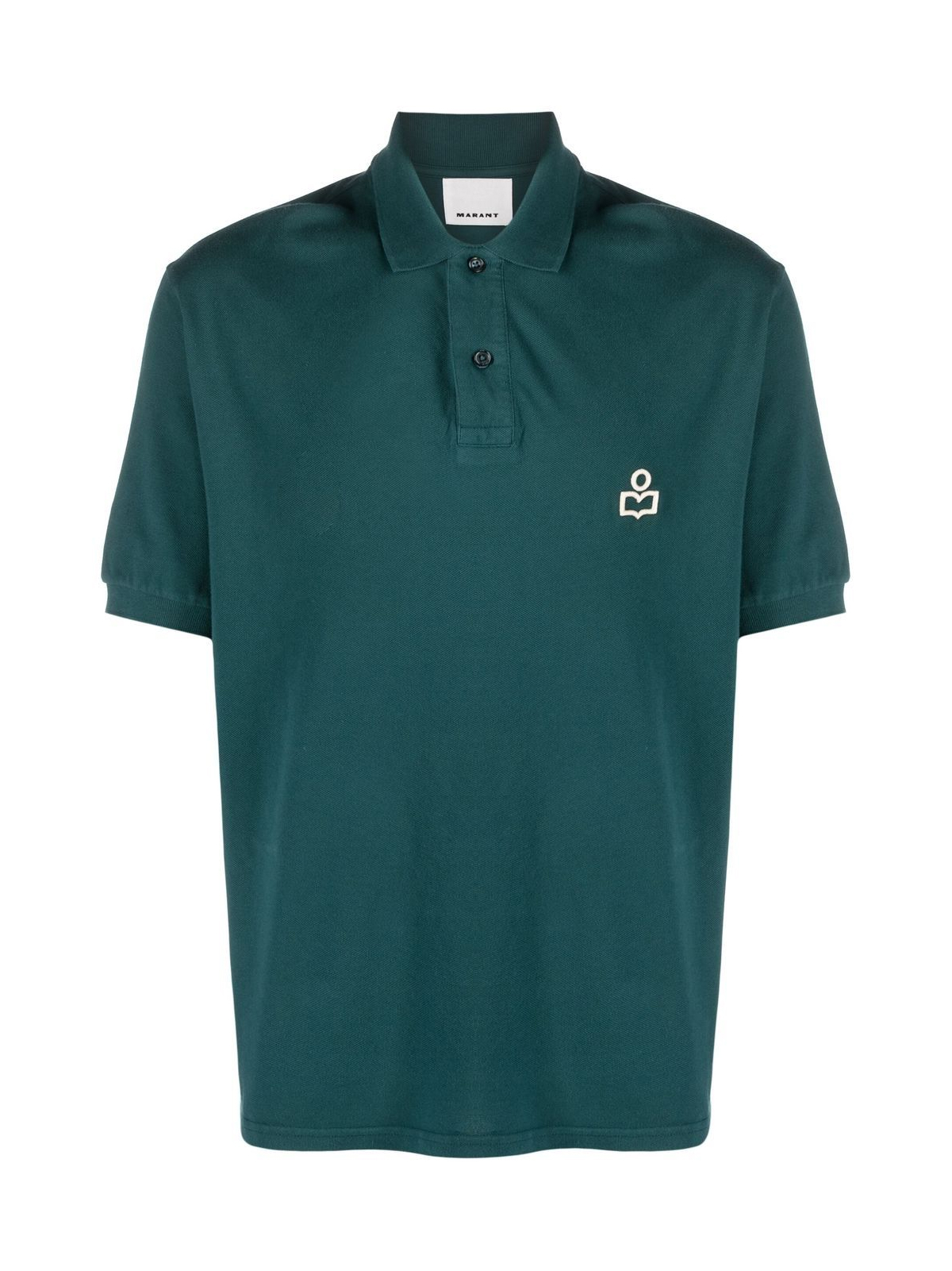 Isabel Marant Small Green Afko Logo Polo Shirt