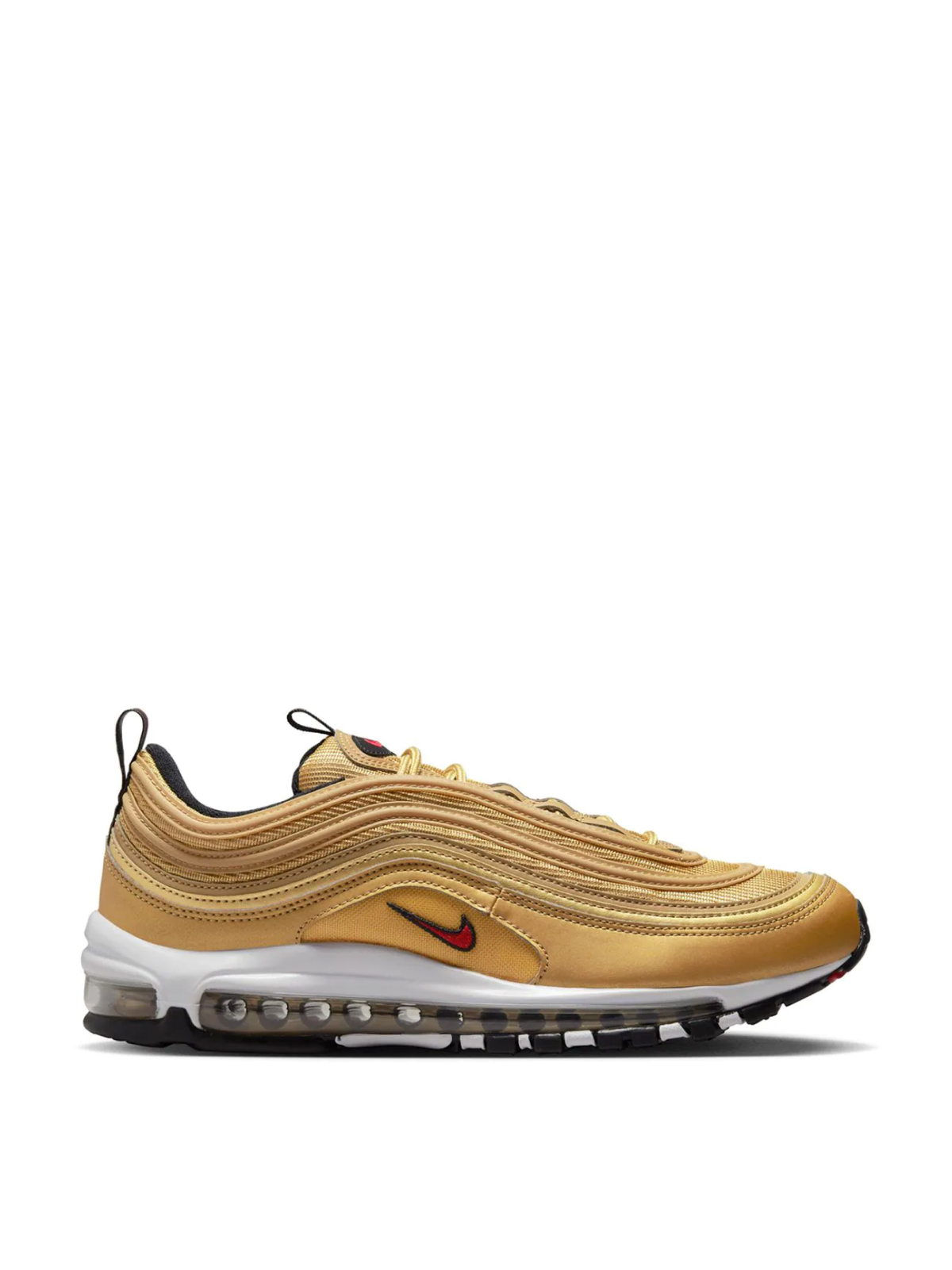 Nike Metallic Gold and Varsity Red Air Max 97 OG Golden Bullet Womens Sneakers