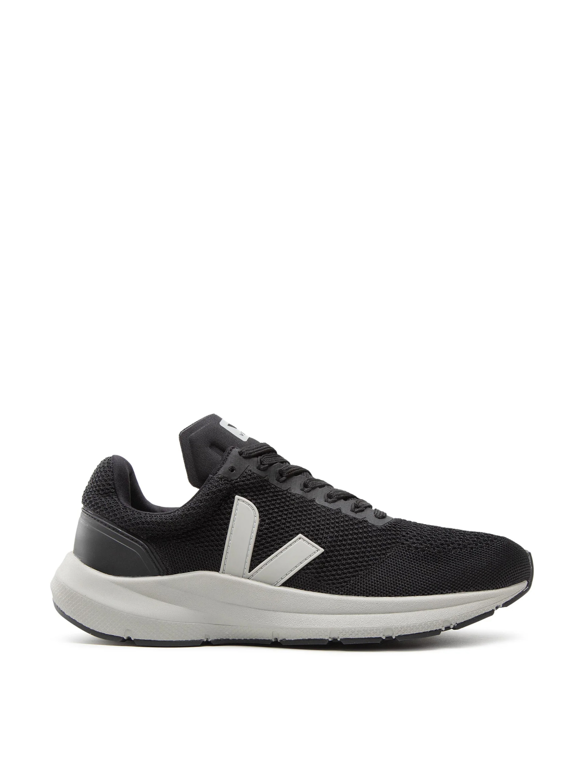 Veja Black and Oxford Gray Marlin V Knit Sneakers