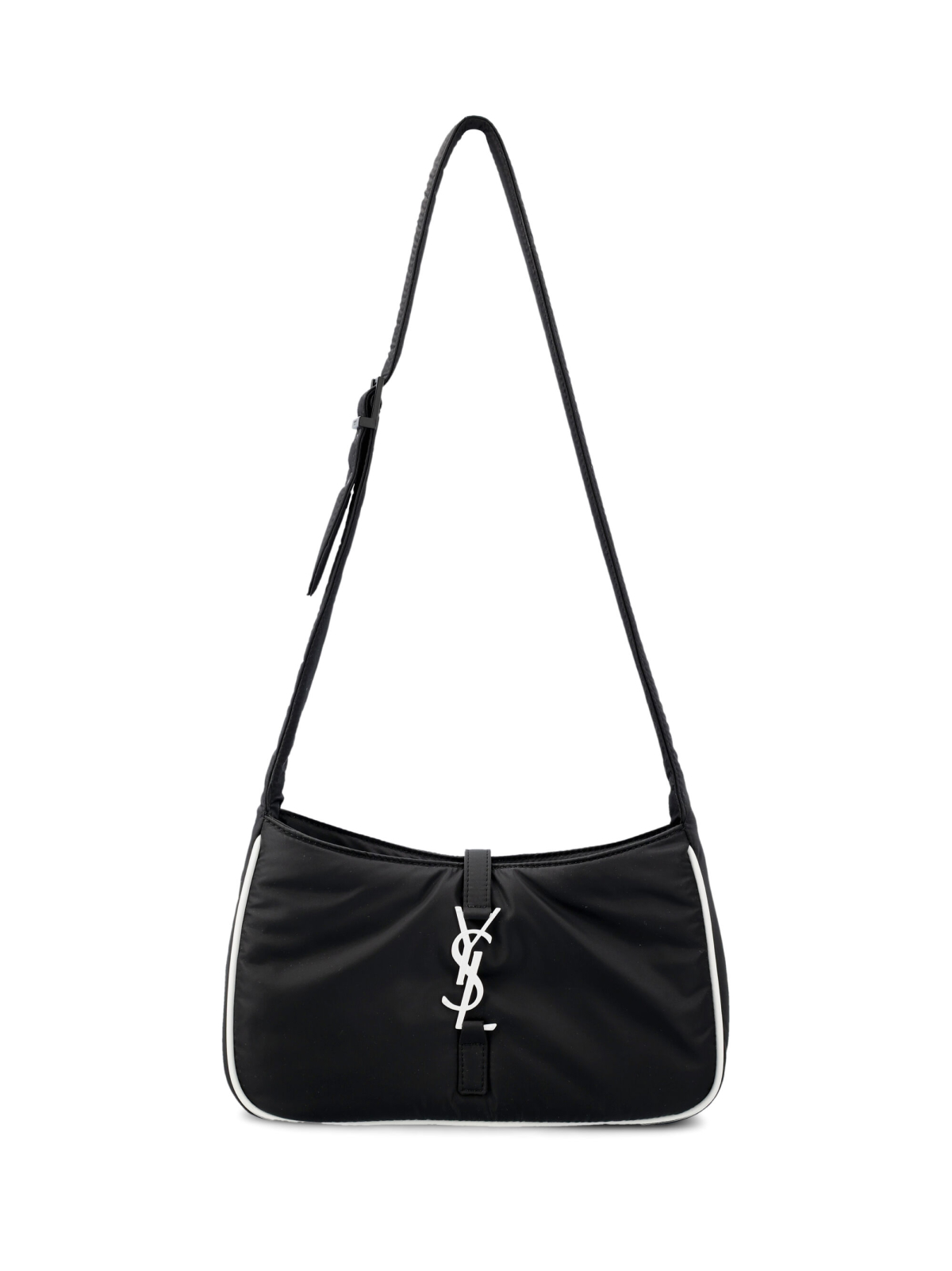 Saint Laurent Black Le 5 A 7 Logo Shoulder Bag