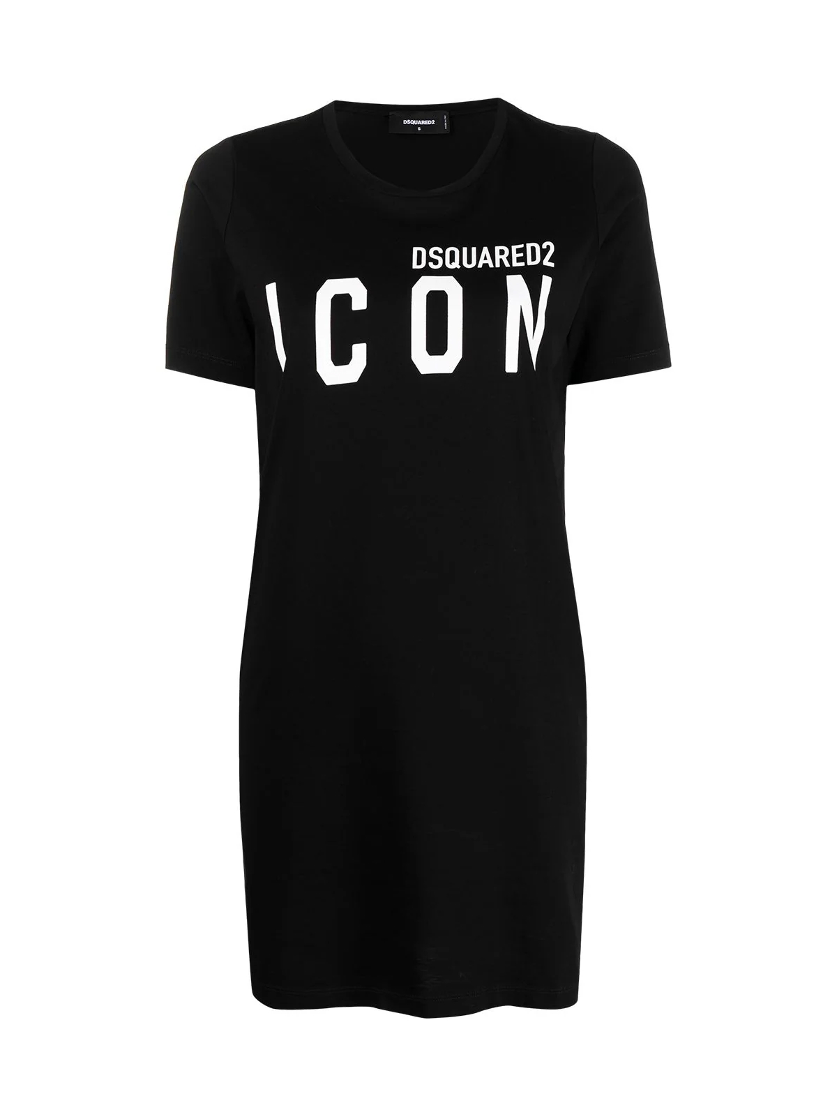 Dsquared2 Black Icon Print Logo Renny T Shirt Dress