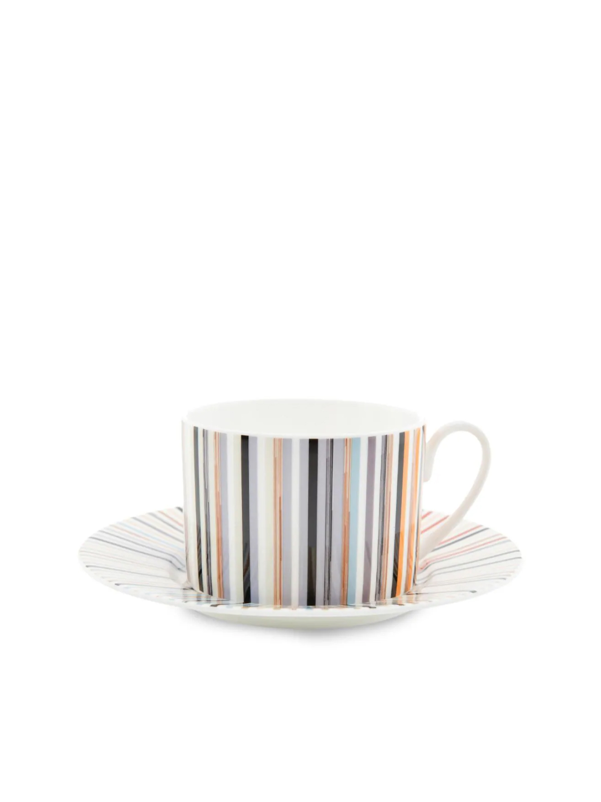 Missoni  Set of 6 Multicolor Stripes Jenkins Tea Cups and Saucers