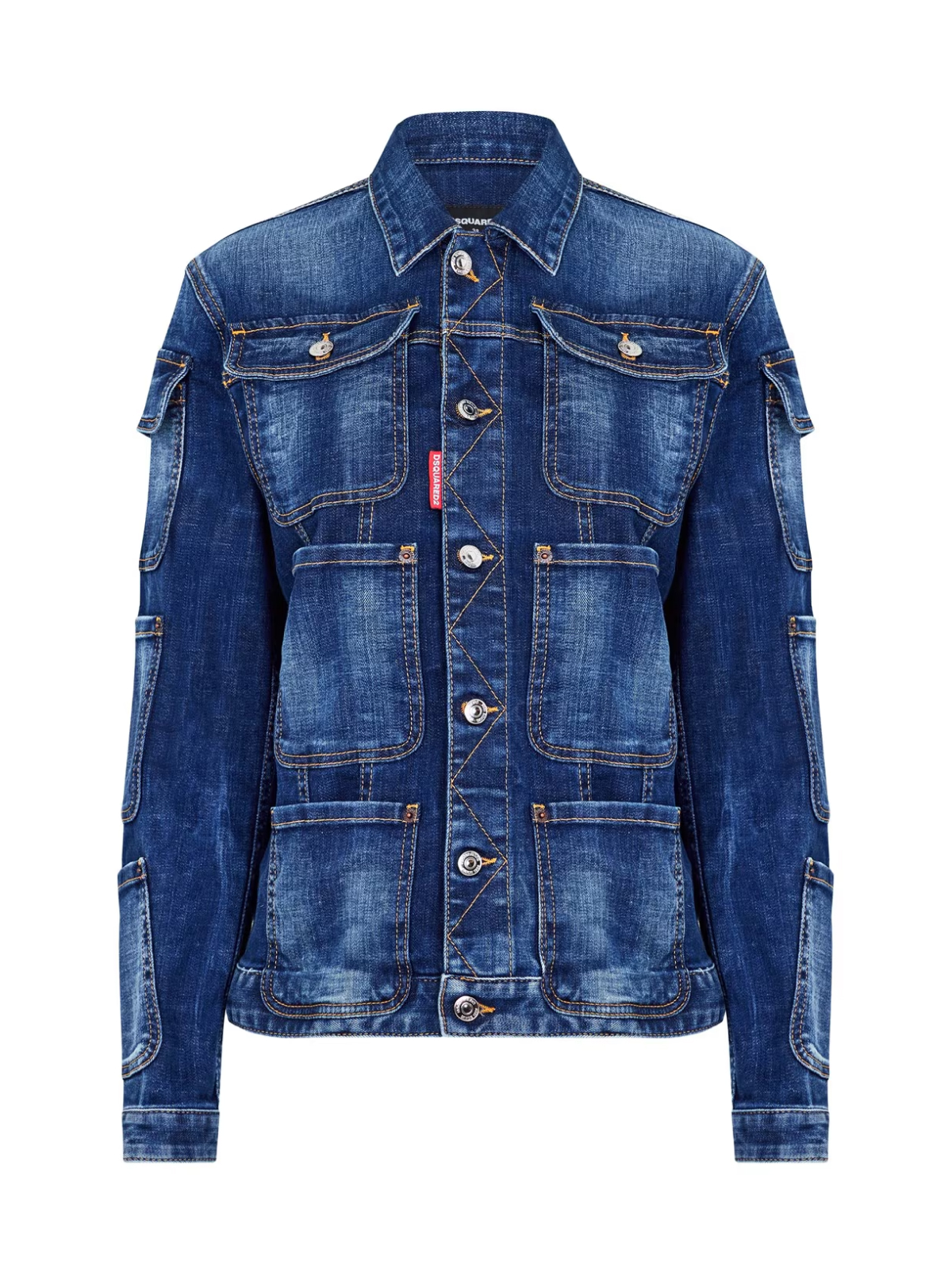 Dsquared2 Blue Tactical Jean Denim Jacket