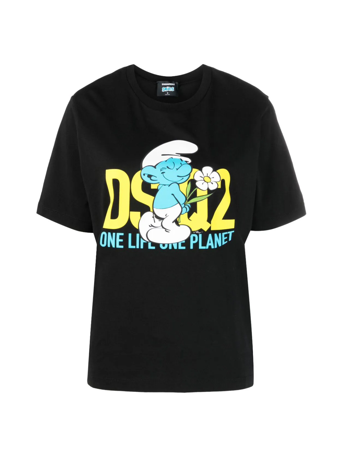 Dsquared2 Black Smurf in Love Logo T Shirt