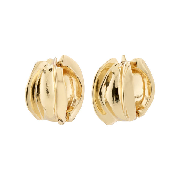 Pilgrim Stay Recycled Hoop Earrings Gold-plated