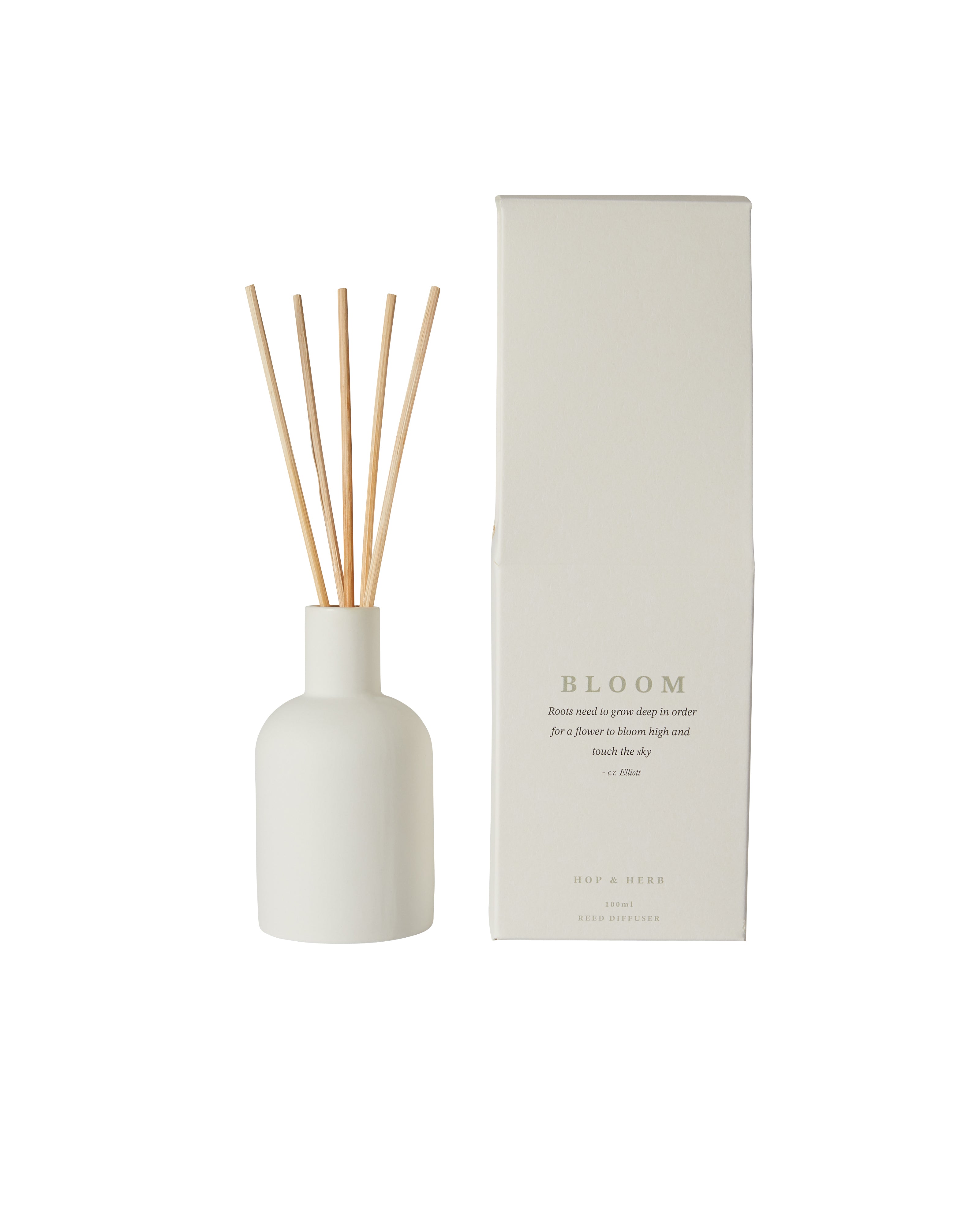 Chalk UK White Diffuser | Bloom | Hop & Herb | 100ml