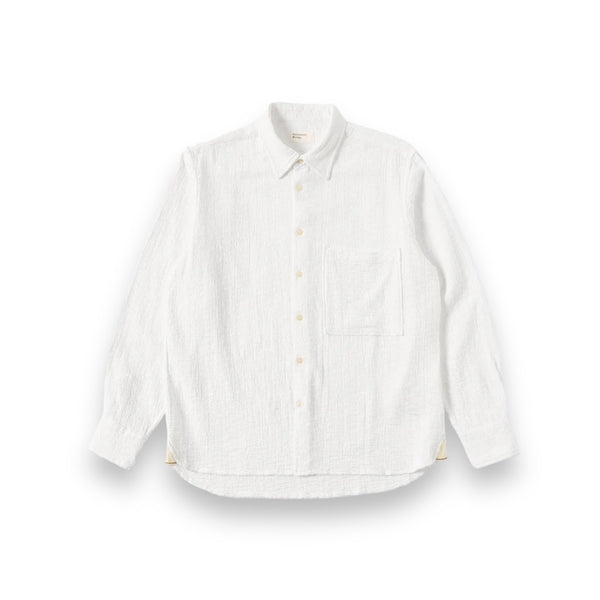 Universal Works Square Pocket Shirt P3075 Bobble Cotton White