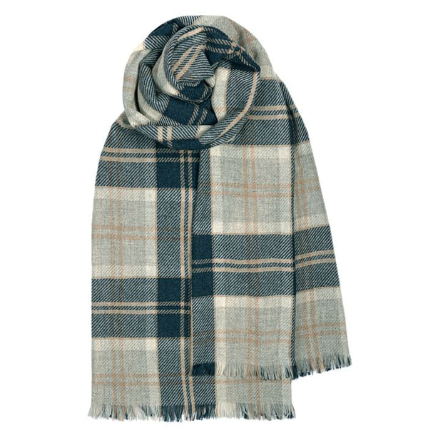 Lochcarron of Scotland Brock Luxury Fine Wool Stole - Bannockbane Grey