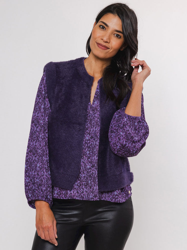 Rino and Pelle Elona Waistcoat Eggplant