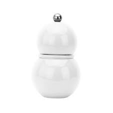 Addison Ross White Lacquer Chubby Salt & Pepper Grinder