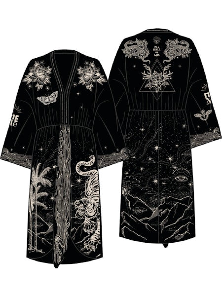 ME 369 Sophia Kimono Dress - Black Magic