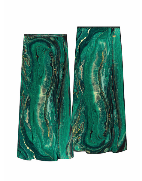 ME 369 Anika Maxi Skirt - Jade Gold