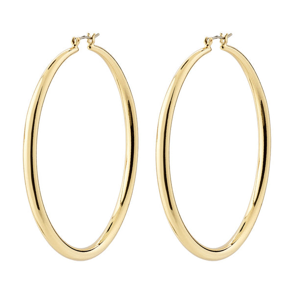 Pilgrim Priya Recycled Large Hoop Earrings Gold-plated